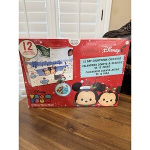 Disney Tsum Tsum Advent Calendar 2025, 12 Collectible 3-Inch Plush Holiday Toys